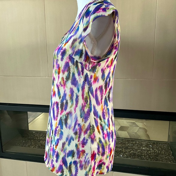 Cabi Style 5027 Plume Feather Print Multi Color - Picture 3 of 7